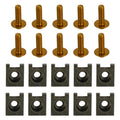 10x Aluminum M6x20mm Screen Bolts & Spring C Clips for Yamaha