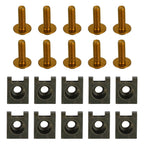 10x Aluminum M6x20mm Screen Bolts & Spring C Clips for Yamaha