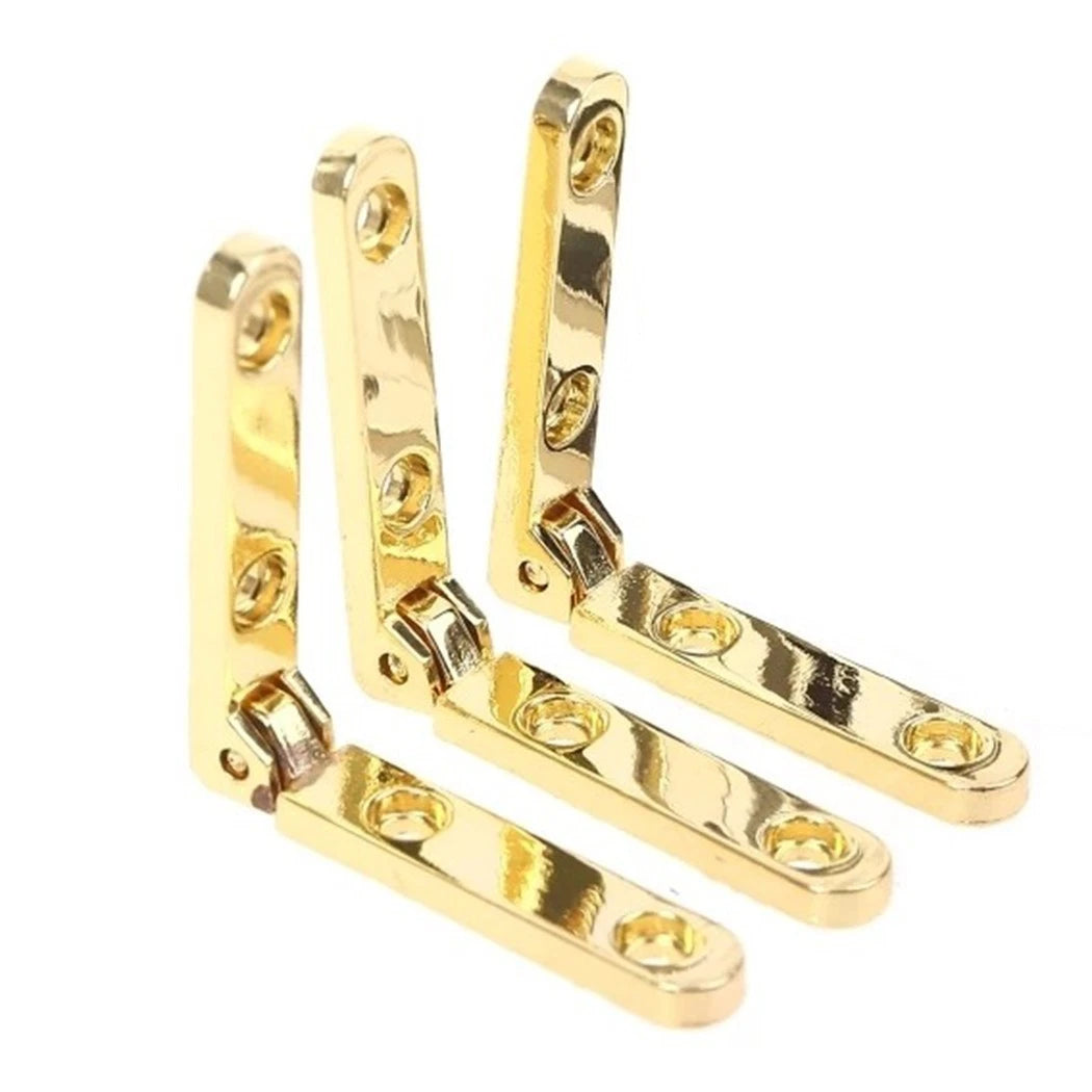 10 Pcs 90 Degree Zinc Alloy Spring Hinges for Wooden Box Jewelry Case