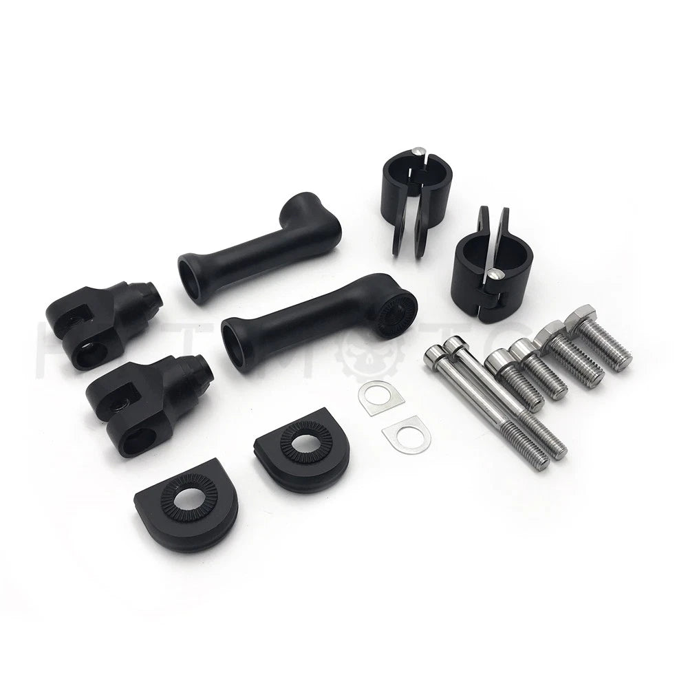 1.5" Angled Adjustable Footpeg Mounting Kit for Universal Motorcycle