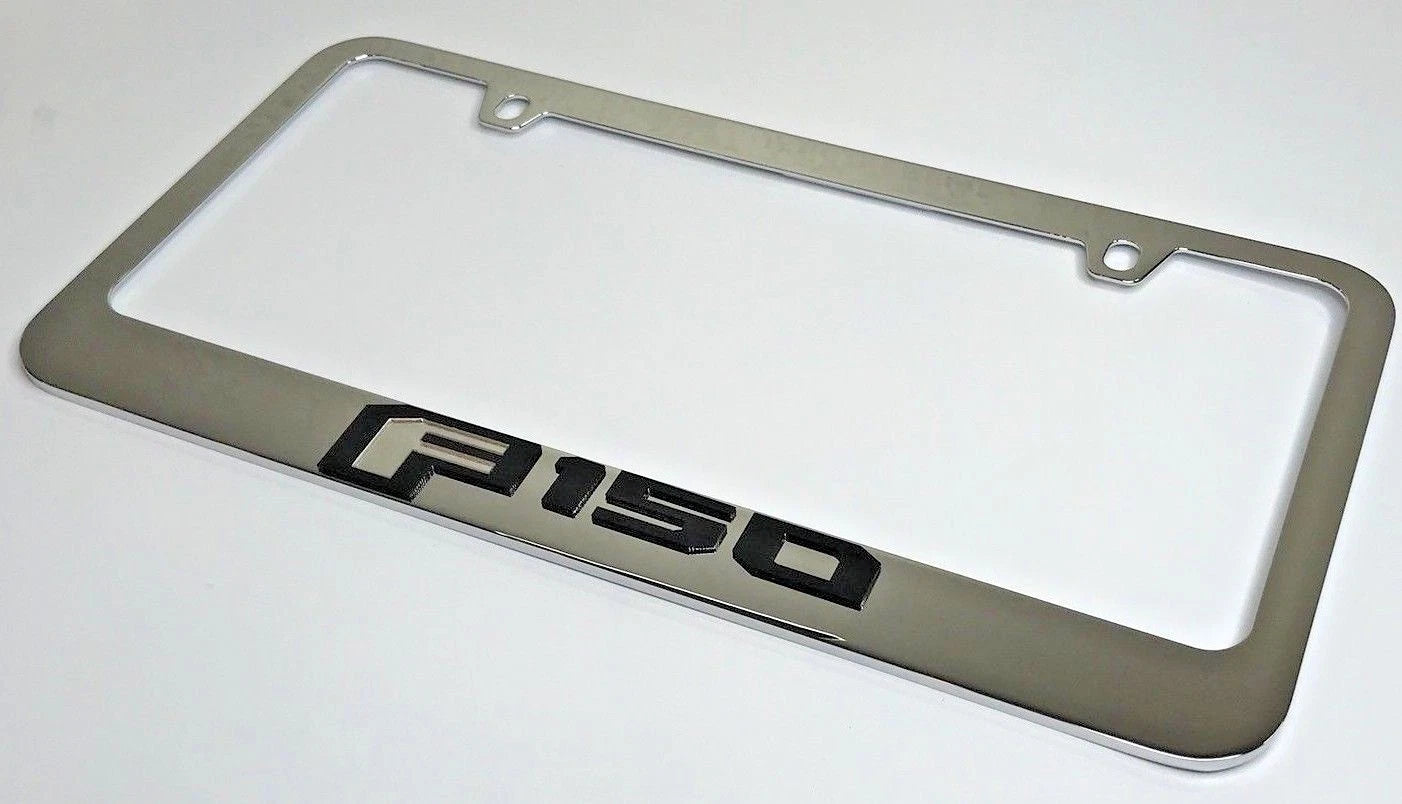 Chrome License Plate Frame for Ford F150 Pickup With New Emblem (1997–2020)