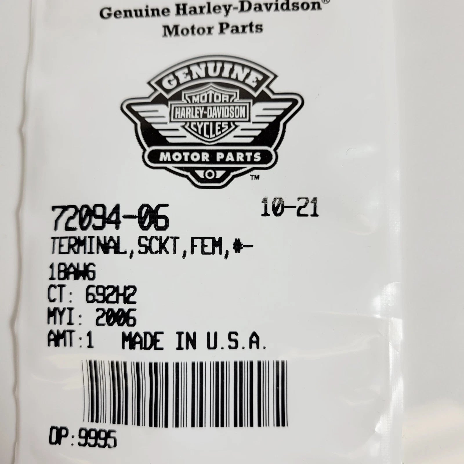 Terminal Socket for Harley-Davidson (2006–2006) 72094-06