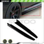 Universal Gloss Black Side Skirt Splitters for Cars (31"x4")