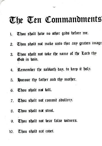 The Ten Commandments Man Cave Sign - Funny Gift for Home Decor