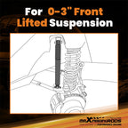 Nitrogen Charged Front Shocks for Silverado Sierra HD (2011-2025) 0-3" Lift