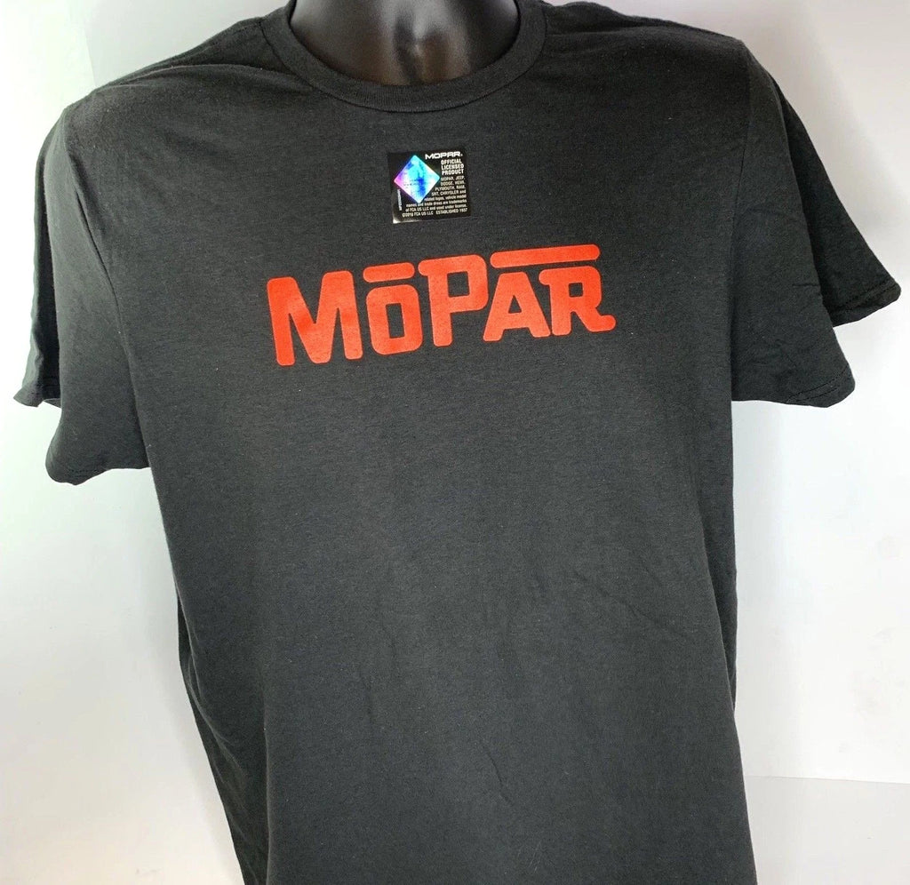 Licensed Black T-Shirt with Red Mopar Emblem for Dodge Charger (2006–2023)
