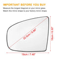 Left Side Heated Mirror Glass Replacement for BMW X5 X6
