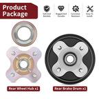 Rear Brake Drum & Wheel Hub for Yamaha Big Bear 350 Kodiak 400 (1993–1999)
