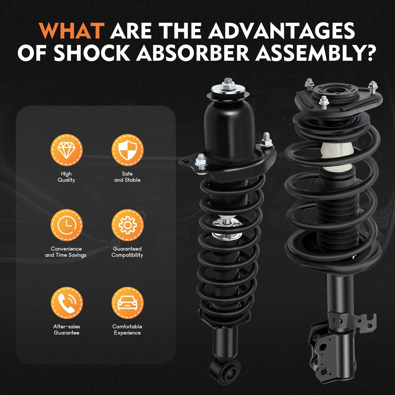 Set of 4 Struts Shocks Springs for Toyota Corolla (2003–2008)