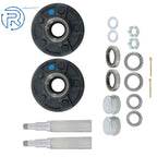 2X Trailer Hub Kit with Bearings L44610 for 3500lbs Axles (5 on 4.5" & 5")