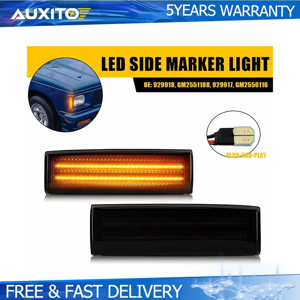 2X Smoke Lens Side Corner Marker Lights for Chevy S10 GMC Jimmy S15 (1994–2004)