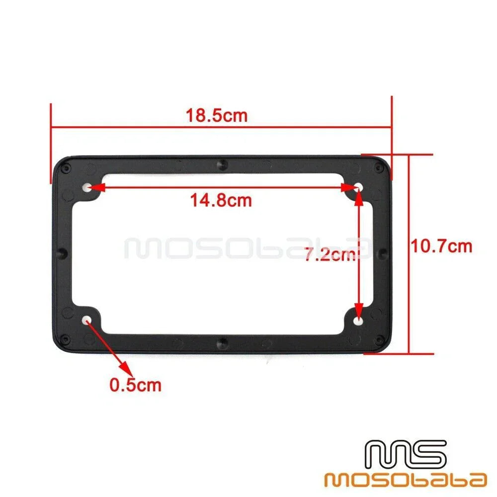 Chrome Motorcycle License Plate Frame for Harley Scooter Chopper