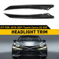 Black Headlight Trim Molding for Toyota Camry (2018–2021)