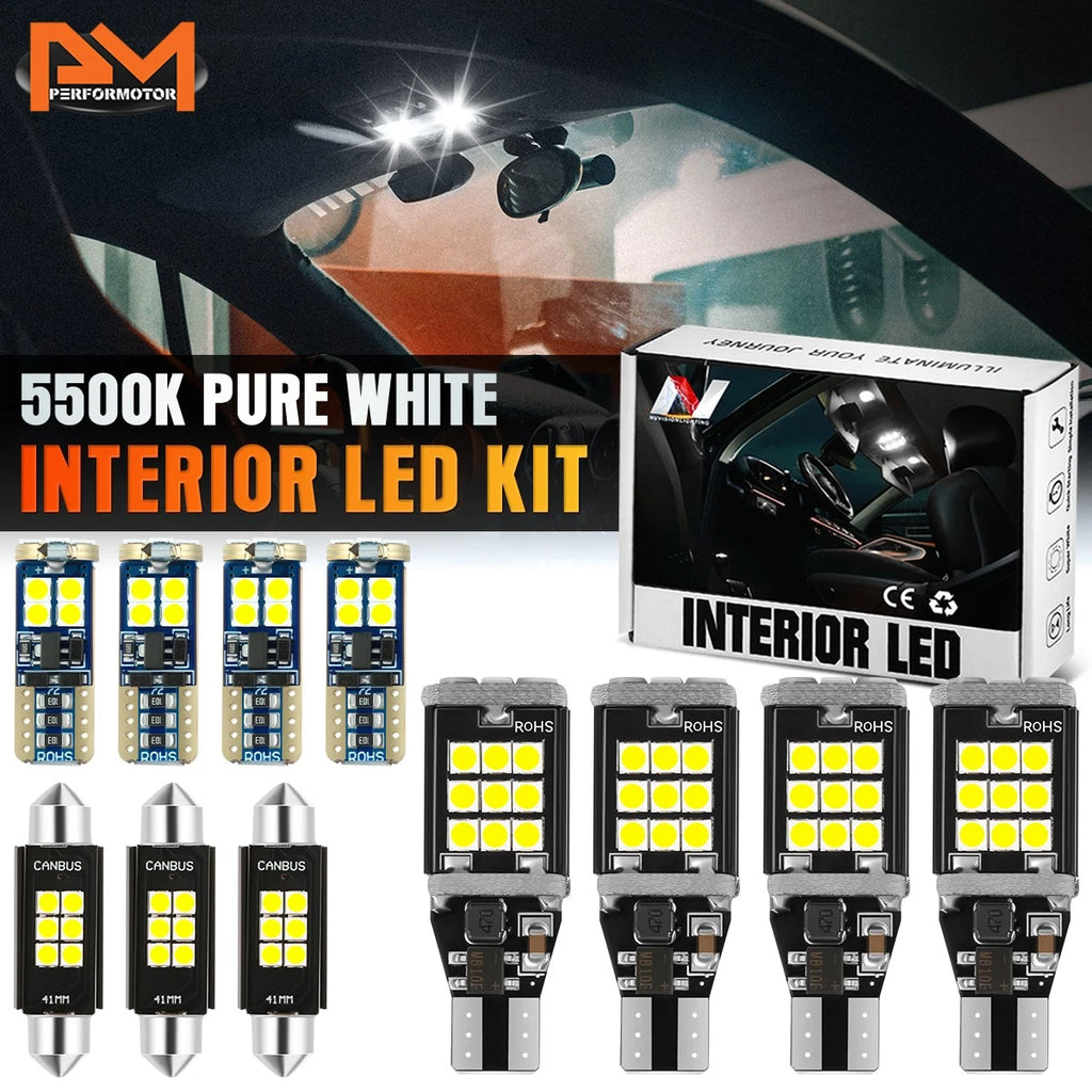 LED Dome Glove Box Map Light Bulb Kit 11Pcs for Ford F250-F550 (2011–2016)