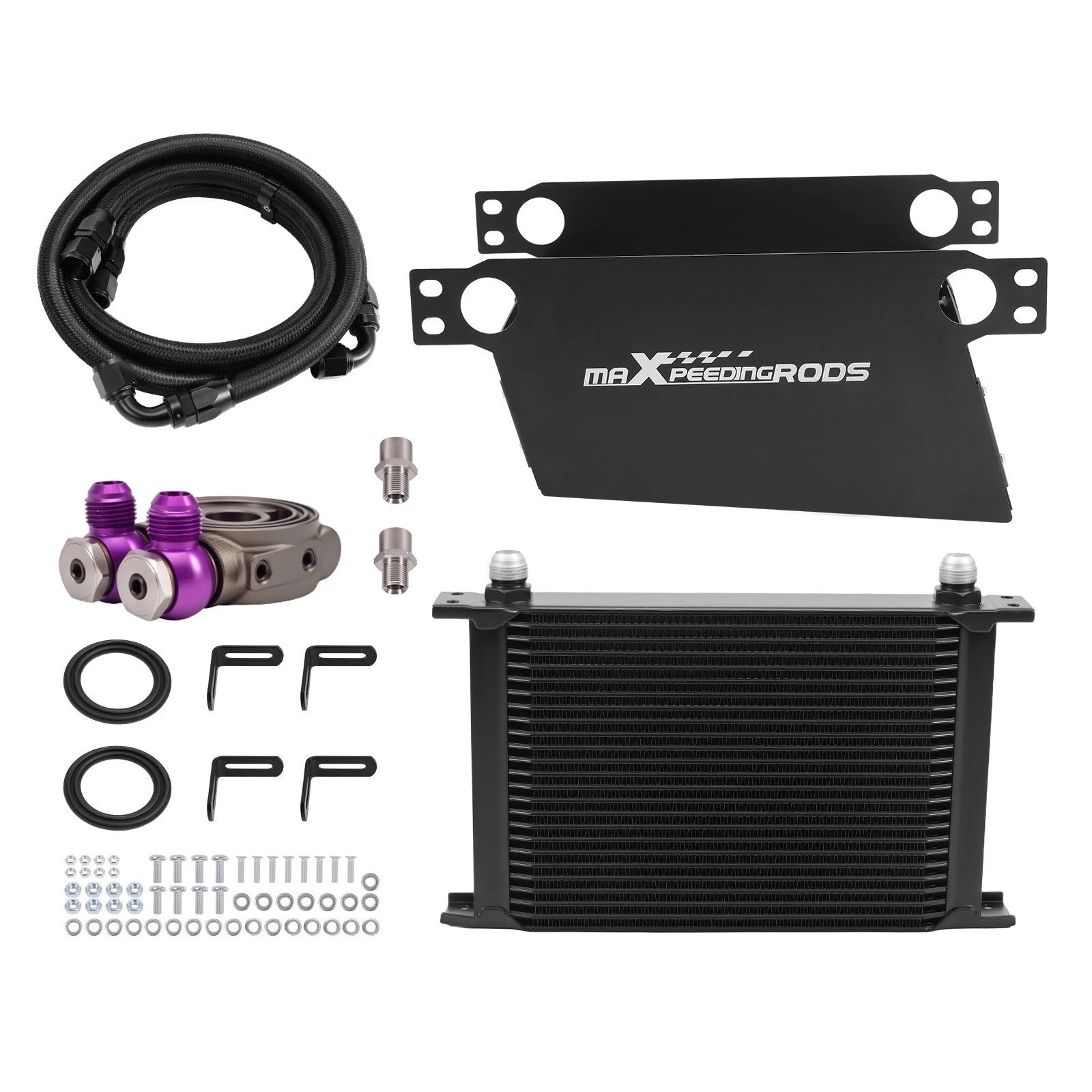 Oil Cooler Kit for Universal Aluminum 25 Row 10AN w/ Thermostatic Plate (2016–2026)