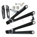 Set of 2 Black Rear Passenger Footrests Foot Pegs for Honda CBR1000RR (2004–2007)