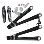 Set of 2 Black Rear Passenger Footrests Foot Pegs for Honda CBR1000RR (2004–2007)