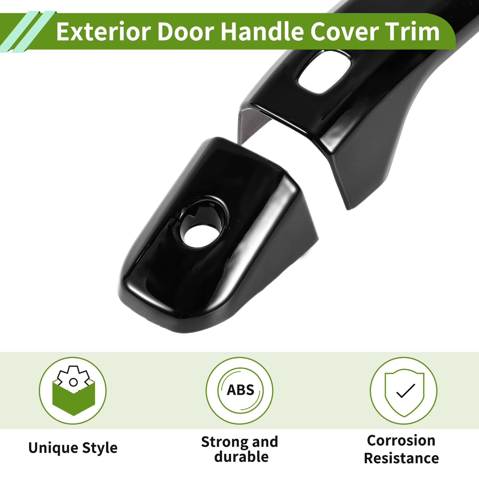 Exterior Door Handle Cover Trim for Chevrolet Colorado (2023–2024) Gloss Black ABS