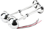 12V 125DB Stainless Steel Electric Dual Trumpet Horn for Marine (18-1/2")