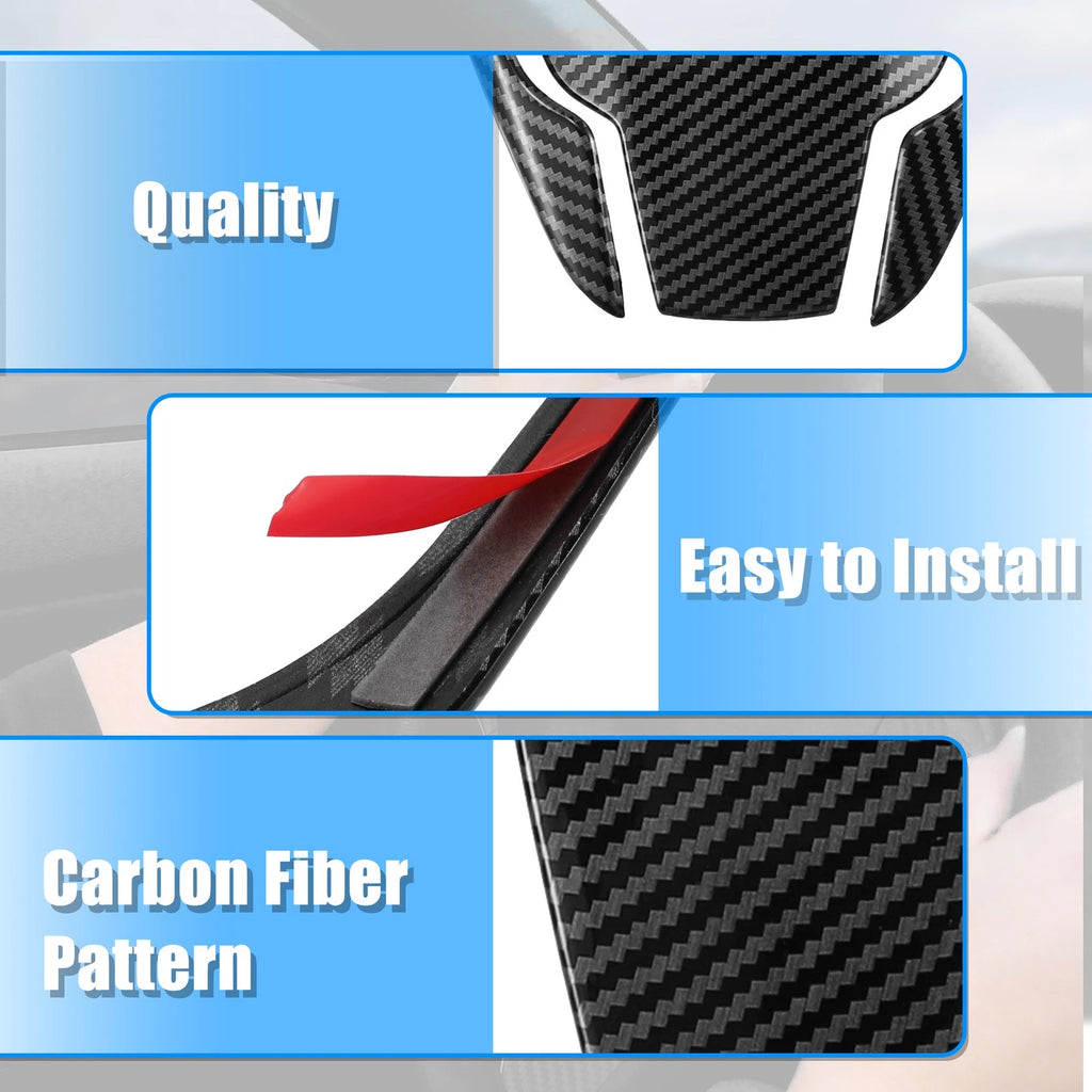 Set of 1 Carbon Fiber Steering Wheel Cover for Honda Civic (2016–2021)