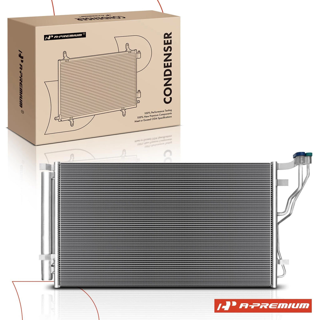 A/C Condenser with Receiver Drier for Hyundai Sonata (2011–2014) Kia Optima (2011–2014)