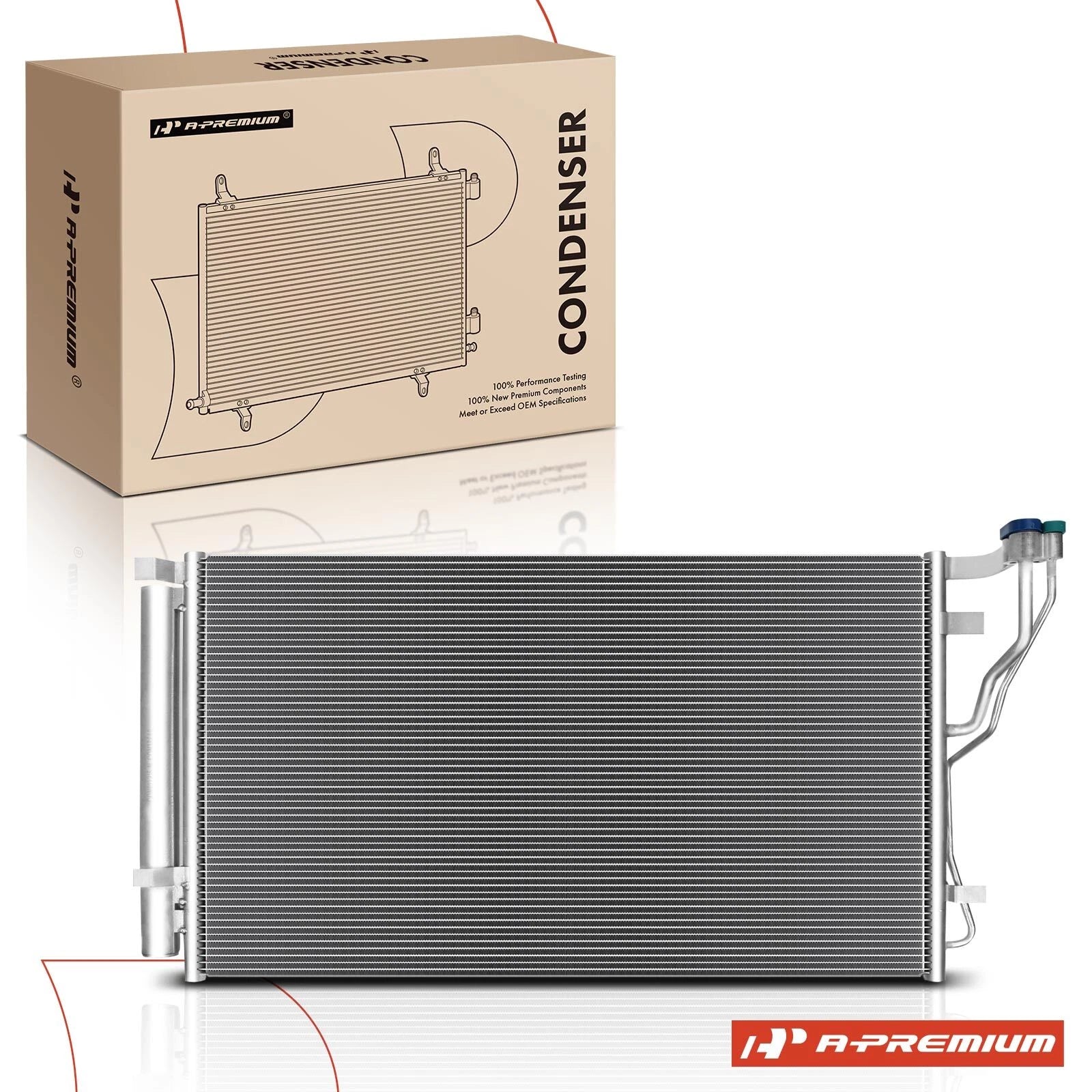 A/C Condenser with Receiver Drier for Hyundai Sonata (2011–2014) Kia Optima (2011–2014)