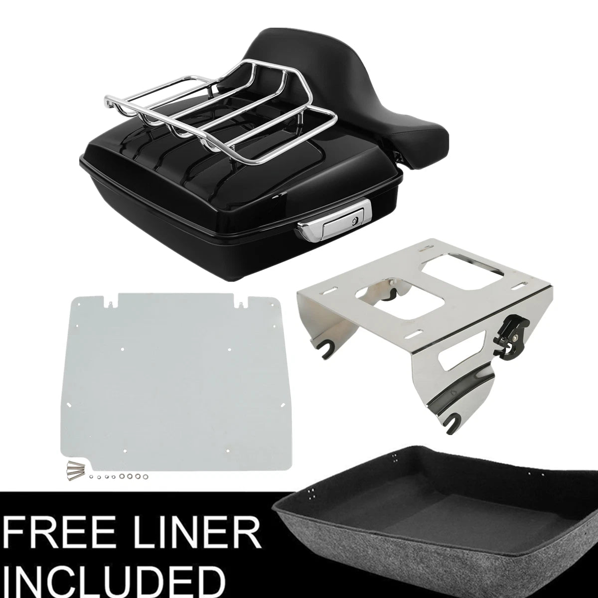 Chopped Trunk Solo Rack Plate for Harley Electra Glide (2014–2023)