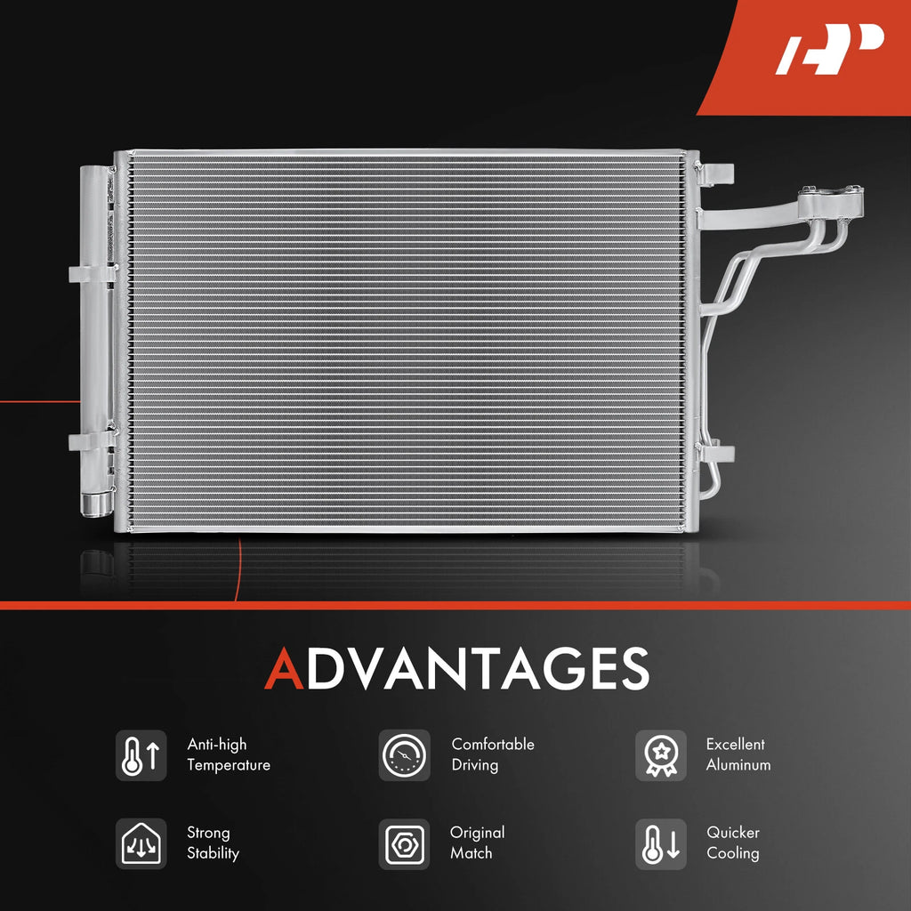 A/C Condenser with Bracket & Receiver Drier for Kia Soul (2014-2016)