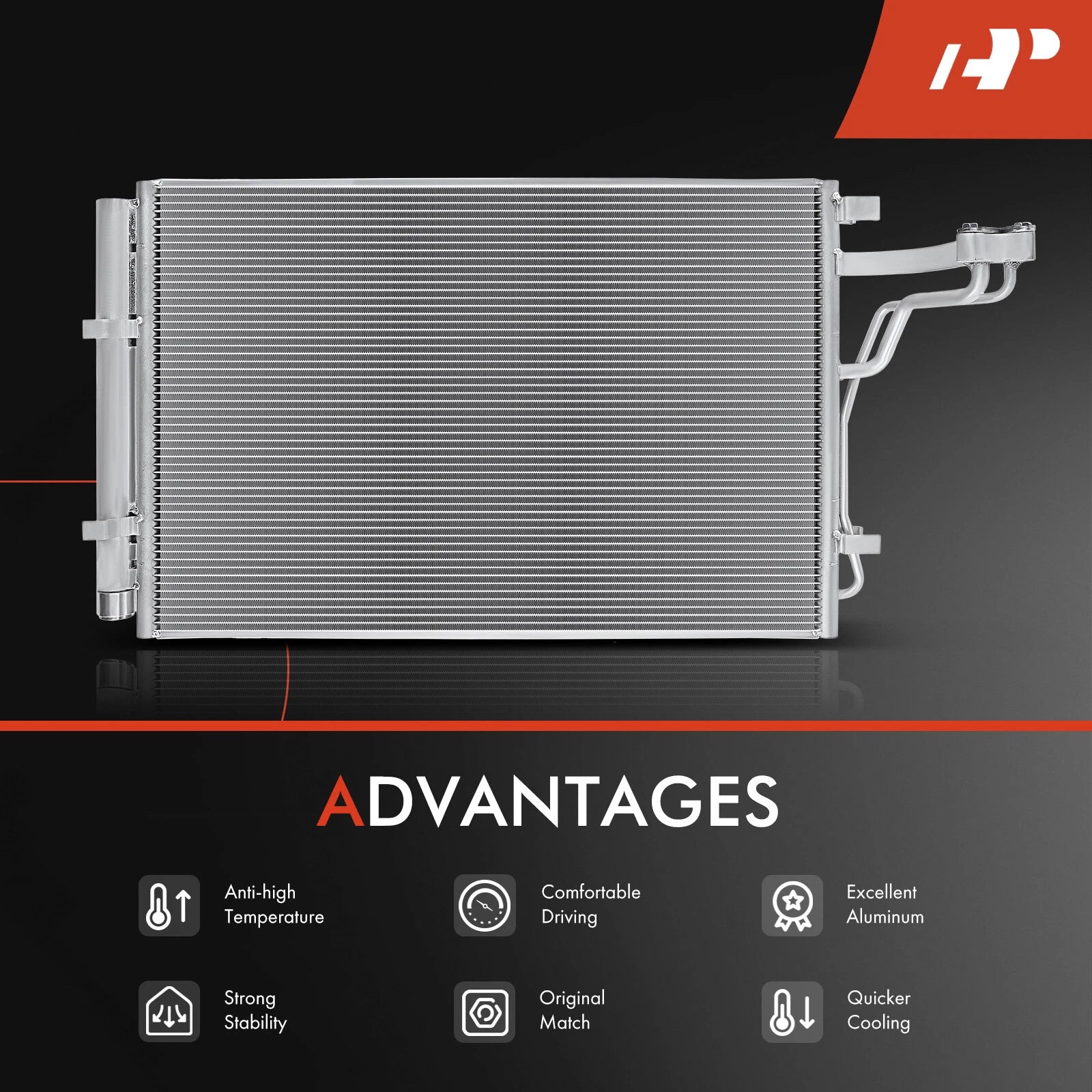 A/C Condenser with Bracket & Receiver Drier for Kia Soul (2014-2016)