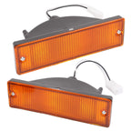 Front Bumper Amber Signal Light Set for Nissan D21 Hardbody/Pathfinder (1988–1997)