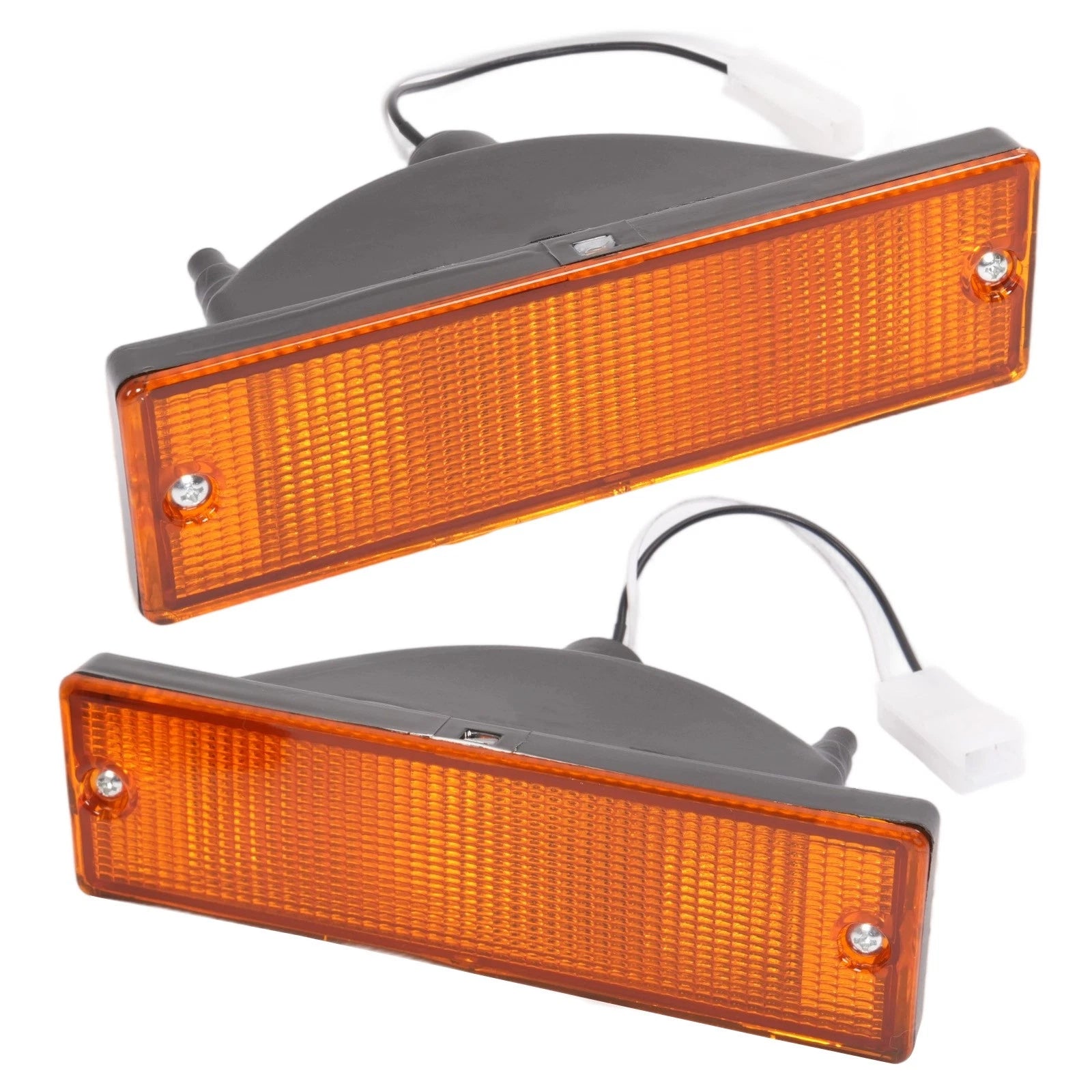 Front Bumper Amber Signal Light Set for Nissan D21 Hardbody/Pathfinder (1988–1997)