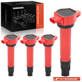 Set of 4 Red Ignition Coils for Jeep Compass Patriot Dodge Journey