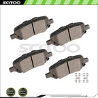 Set of 4 Ceramic Brake Pads Rear for Toyota Venza (2009–2016)