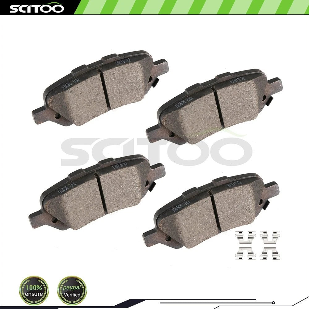 Set of 4 Ceramic Brake Pads Rear for Toyota Venza (2009–2016)