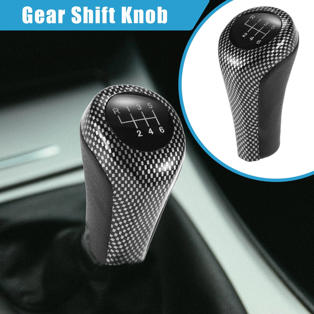6 Speed Manual Gear Shift Knob for BMW 1 3 5 6 Series (E81) Black Silver Tone