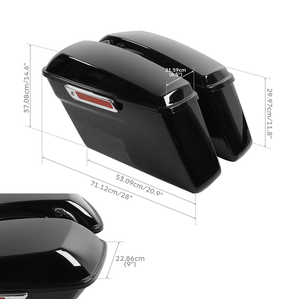 Hard Saddlebags for Harley Touring Road King Street Glide (1993–2013)