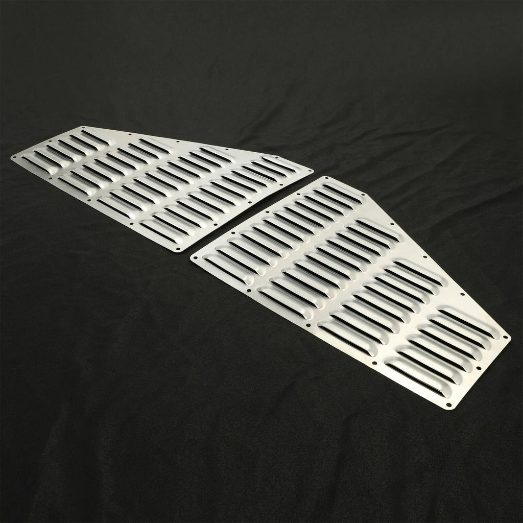 2Pcs Silver Hood Louver Vent Panels for Jeep XJ Cherokee (1984–2001)