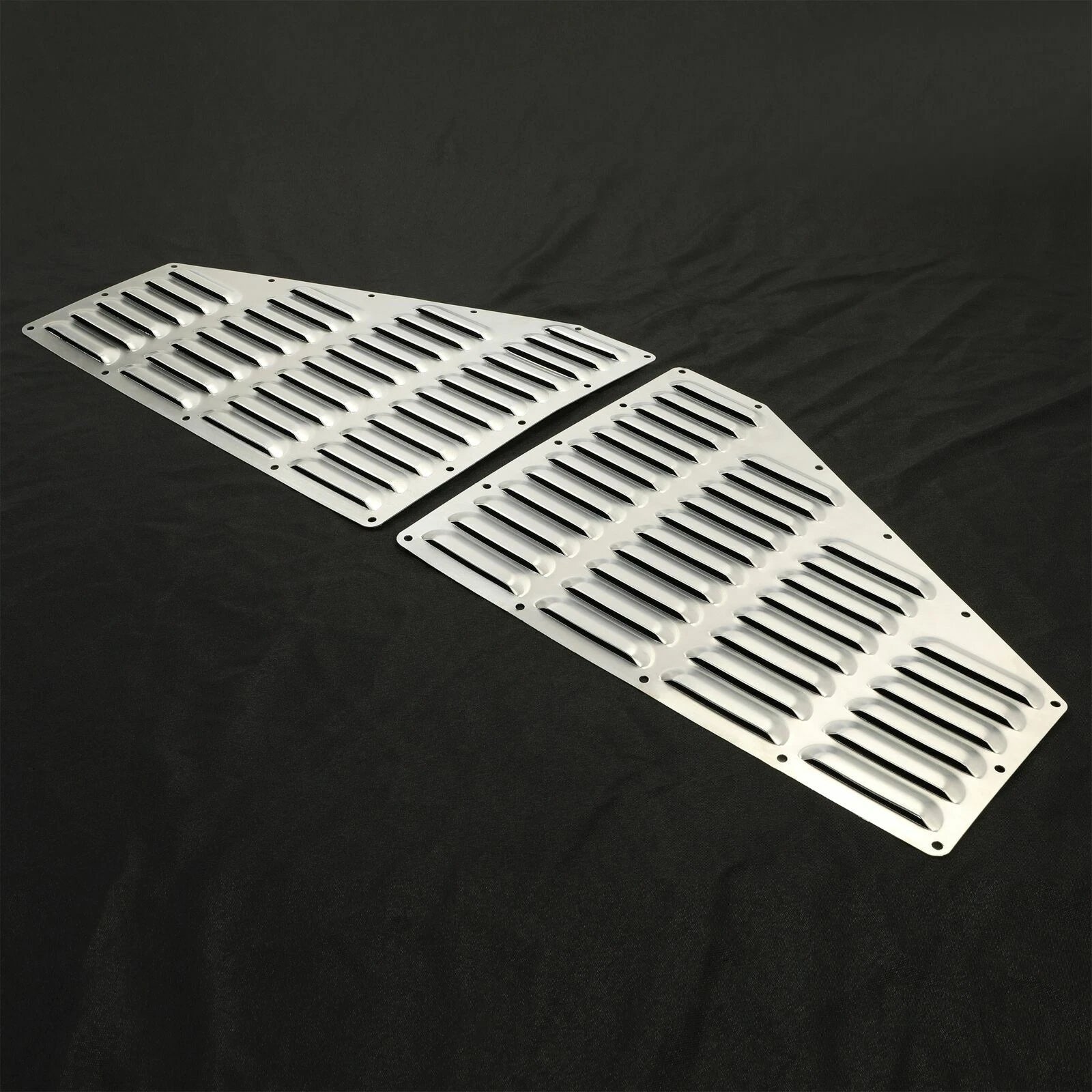 2Pcs Silver Hood Louver Vent Panels for Jeep XJ Cherokee (1984–2001)
