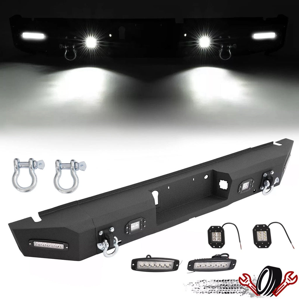 Heavy Duty Steel Rear Step Bumper with LED for Ford F150 (2015–2020)