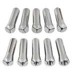 Set of 10 R-8 Round Collets for Milling Lathe (3mm-20mm)