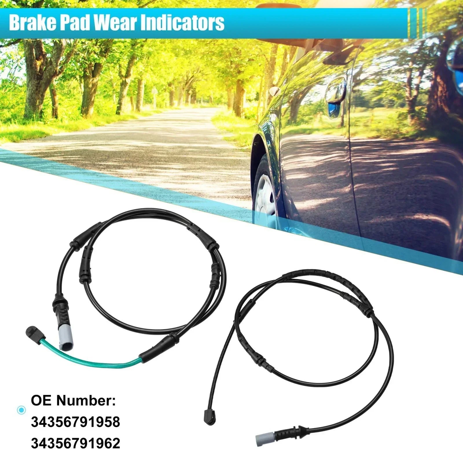 Front Rear Brake Pad Wear Sensors for BMW 535i 528i 550i 535d