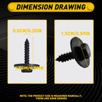 Set of 50 Metal Retainer Clips for Automotive Applications (22mm Length)