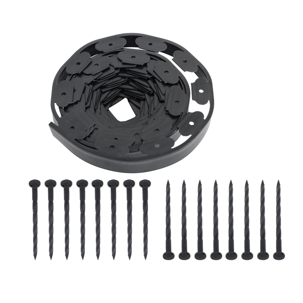 Lawn Border Edging Kit for Garden with Anchoring Spikes (No Dig)