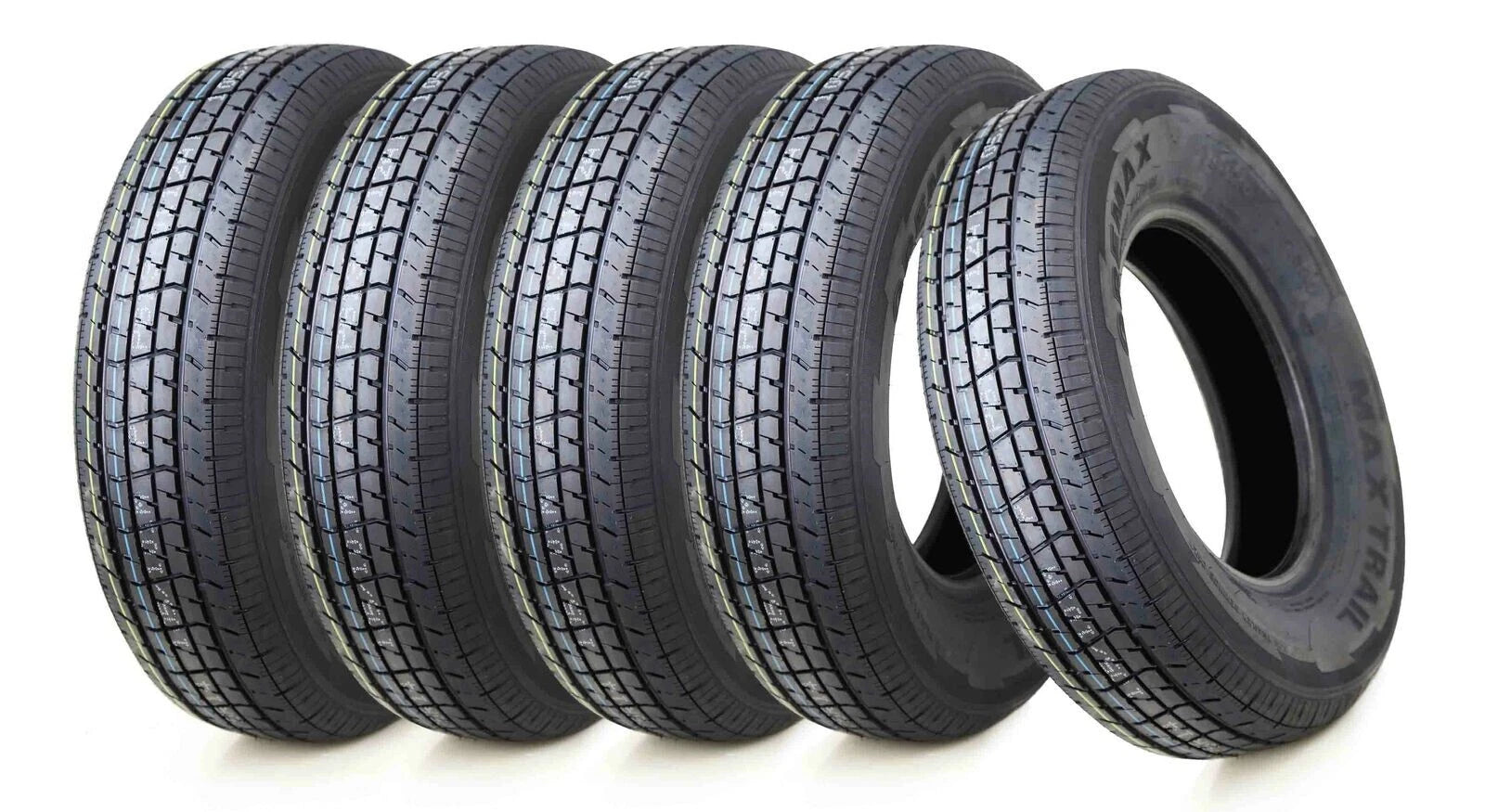 Set of 5 GREMAX ST215/75R14 Trailer Tires 8 Ply LRD 108/103M