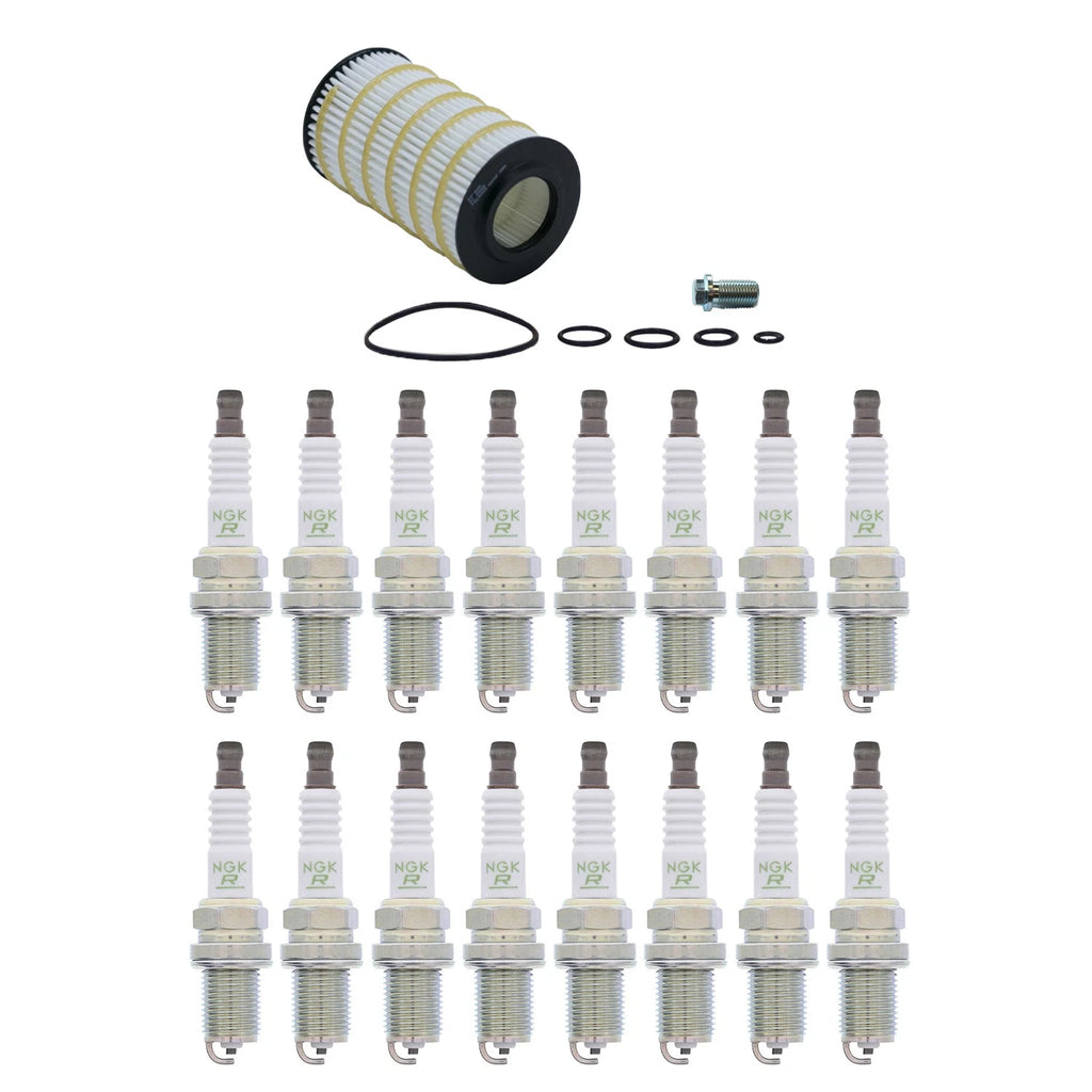 Wix Engine Oil Filter & NGK 16 V-Power Spark Plugs for W163 ML500 (2000–2005)
