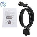 7-Way 7 Pin Trailer Extension Cord for RV Trailer (4-12FT)