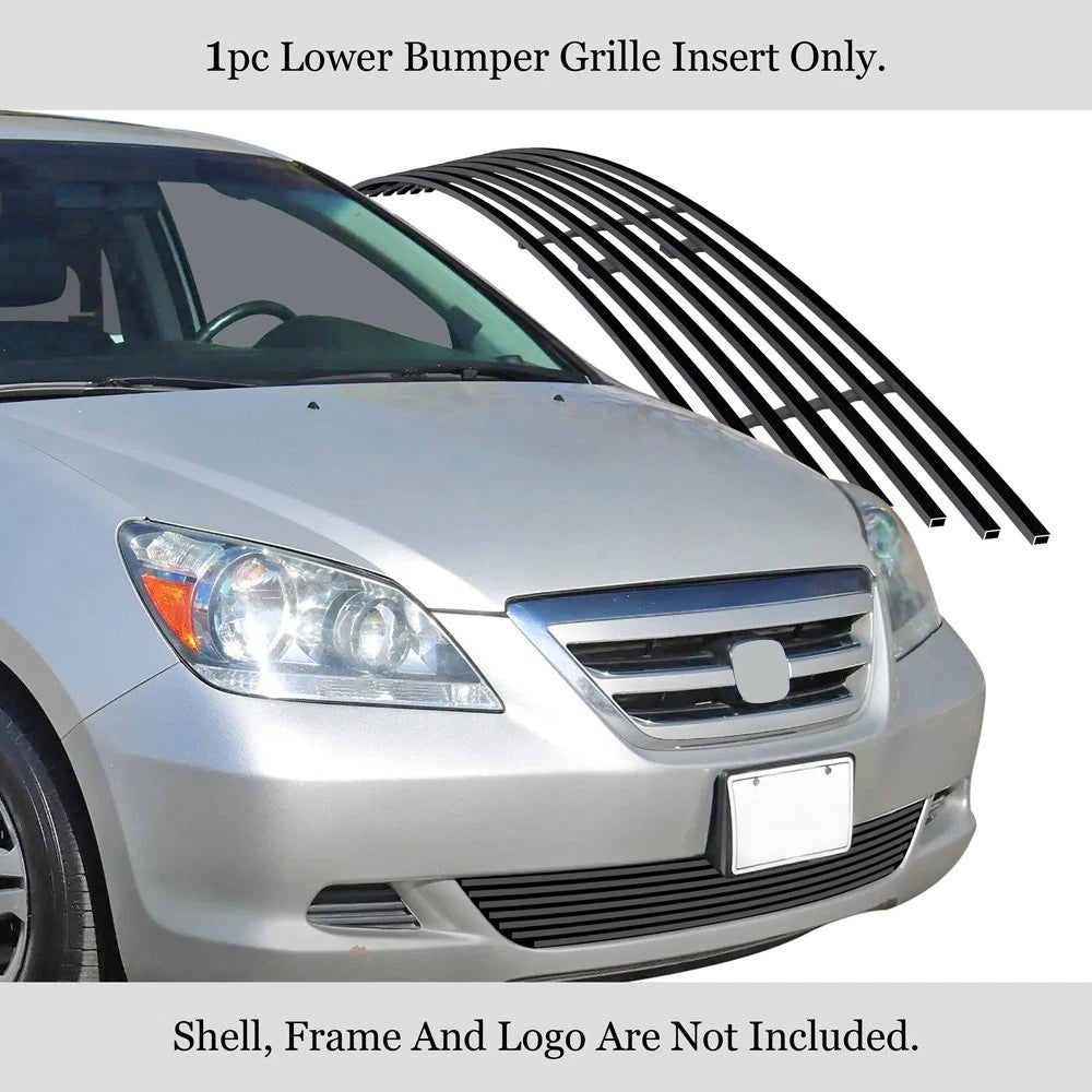 Stainless Black Billet Grille Insert for Honda Odyssey (2005-2007)