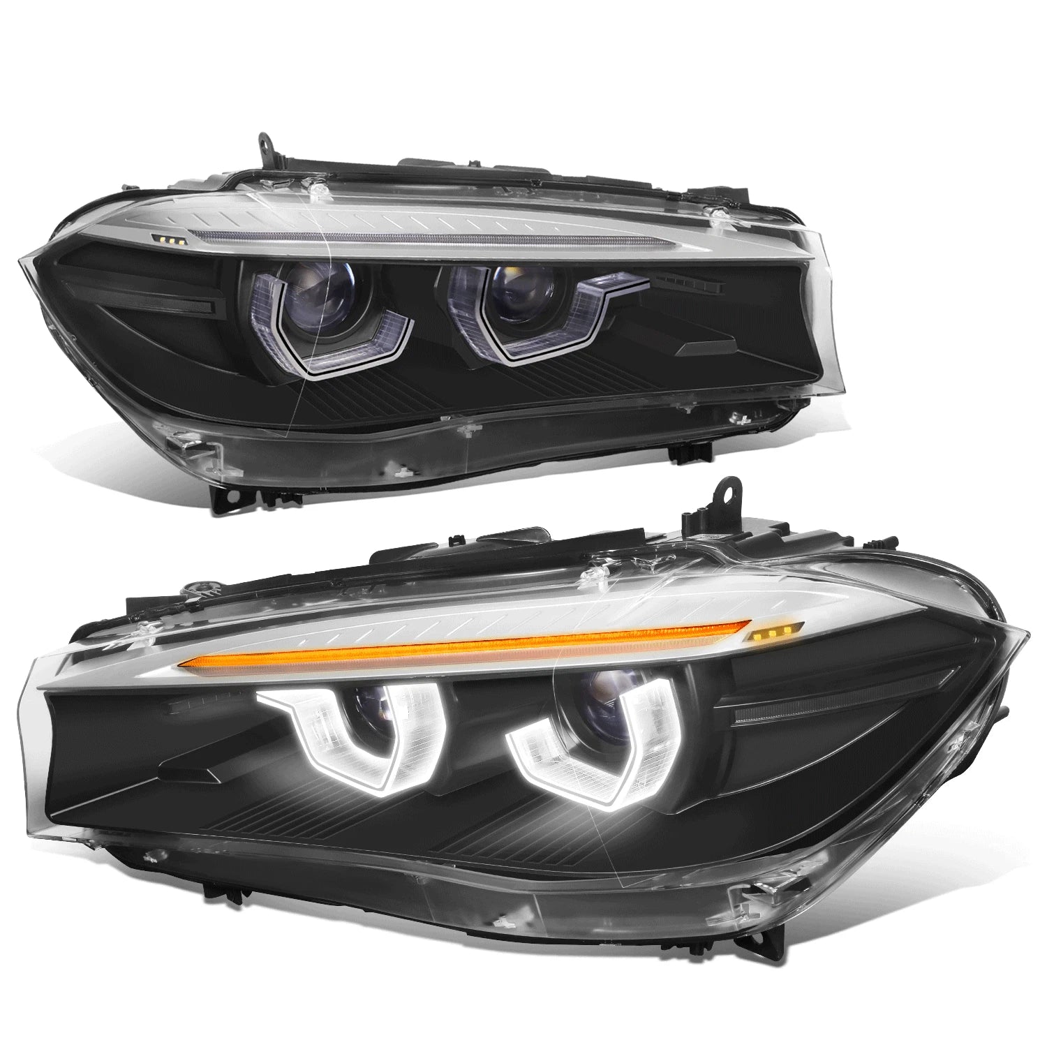 LED Sequential HID Projector Headlights for BMW X5 X6 (2014–2019)