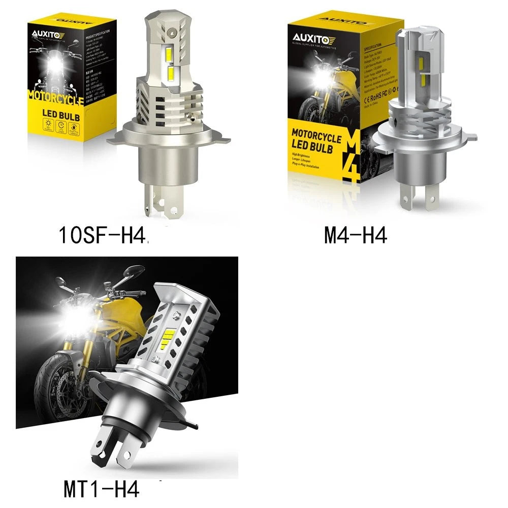 2X H4 9003 HB2 LED Bulbs for Motorcycle Headlight (Hi/Lo Beam)