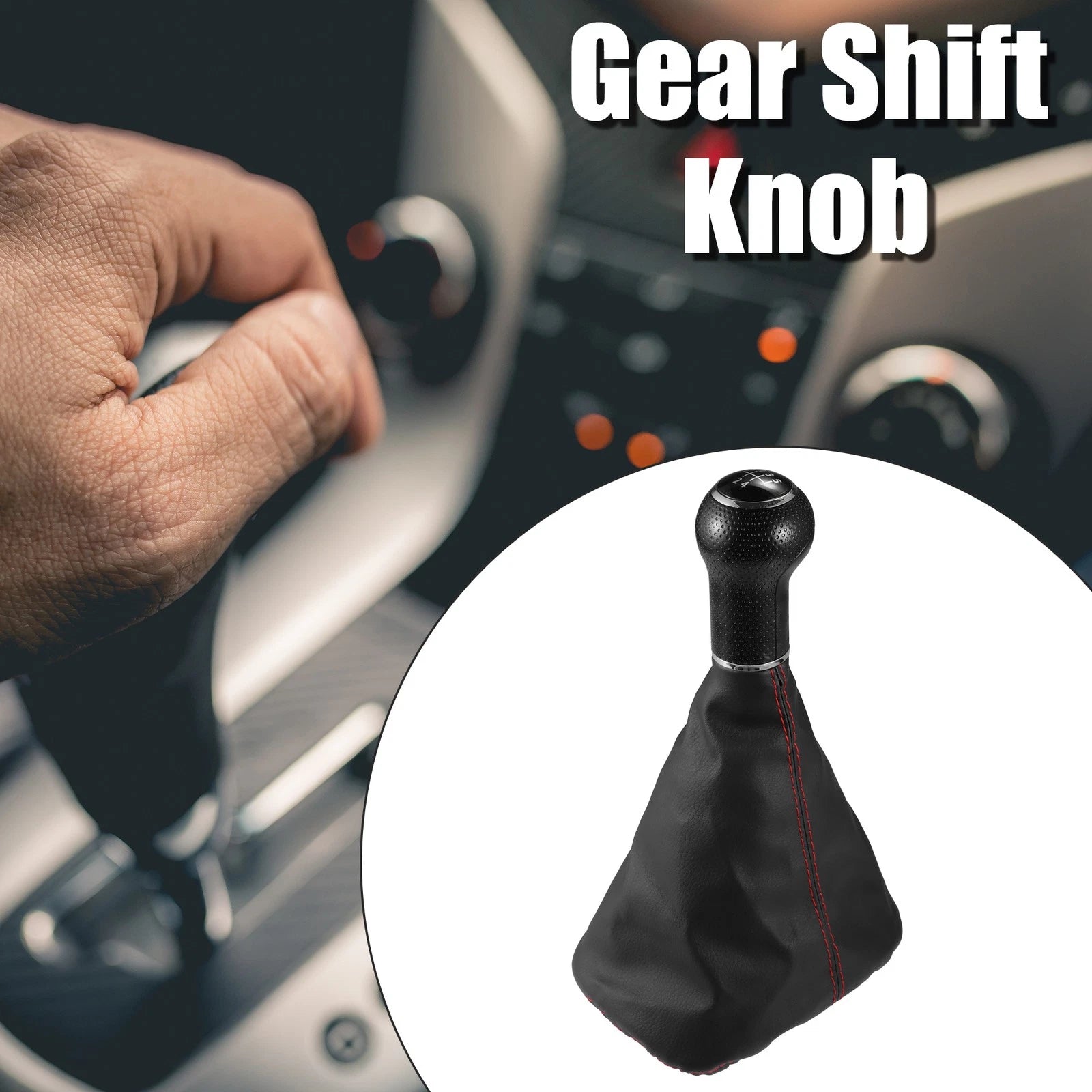 5 Speed Gear Shift Knob Boot for Volkswagen Golf IV (1998–2006) Silver Black Red